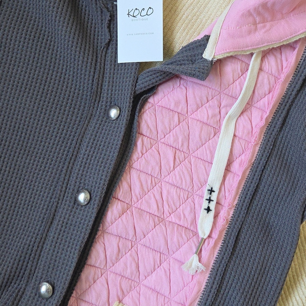 POP Quilted Hoodie - Picture 3 of 4